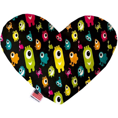 Mirage Pet Products Monster Zoo Canvas Heart Dog Toy 6 in. 1333-CTYHT6
